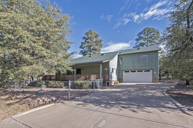 view of front of home featuring a garage