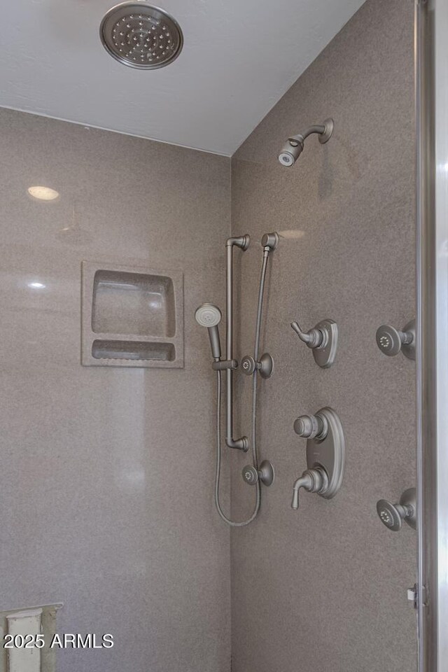 bathroom with walk in shower