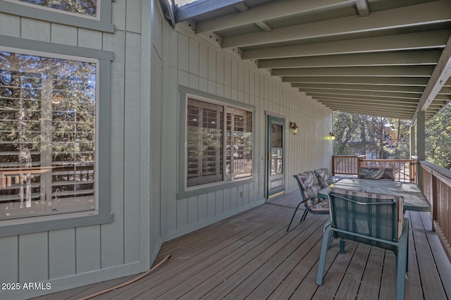 view of wooden terrace