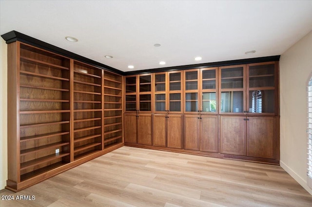 empty room featuring light hardwood / wood-style flooring