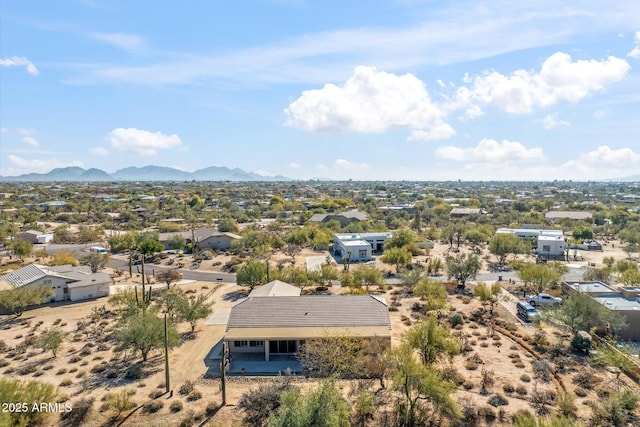 aerial view featuring a mountain view