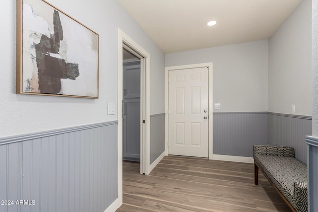 interior space featuring wood-type flooring