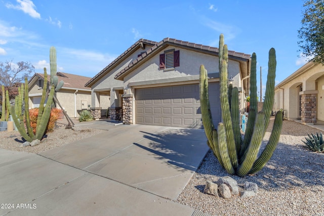 view of front of house featuring a garage