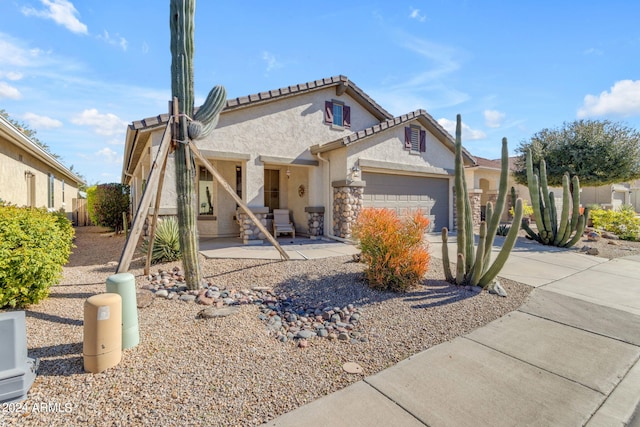 view of front of house with a patio