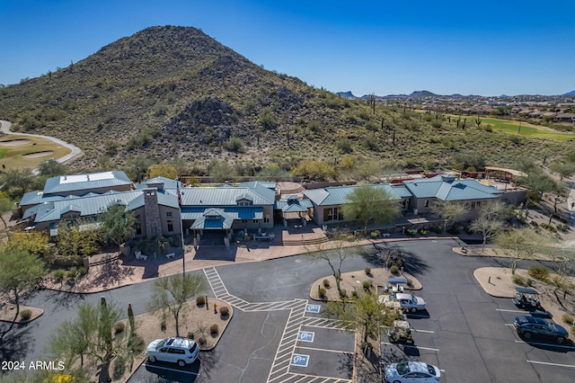 aerial view featuring a mountain view