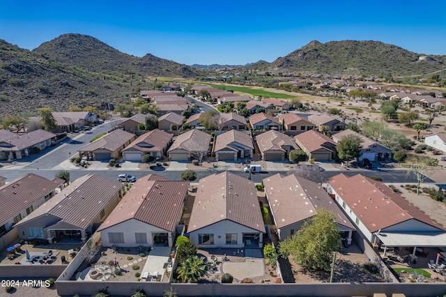 aerial view featuring a mountain view