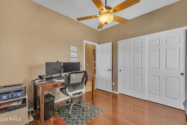 209 N 237th Ave, Buckeye, AZ 85396 - office space with ceiling fan and wood finished floors
