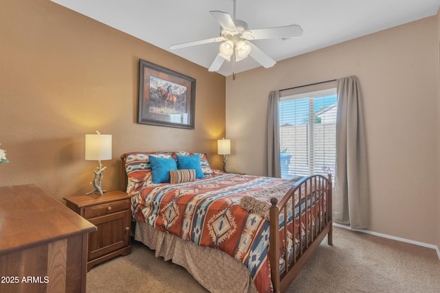209 N 237th Ave, Buckeye, AZ 85396 - bedroom featuring light carpet, baseboards, and a ceiling fan