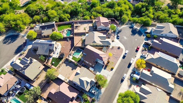 bird's eye view with a residential view