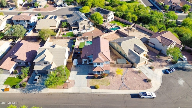 bird's eye view with a residential view