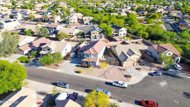 drone / aerial view with a residential view