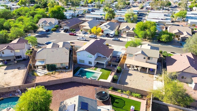 bird's eye view featuring a residential view