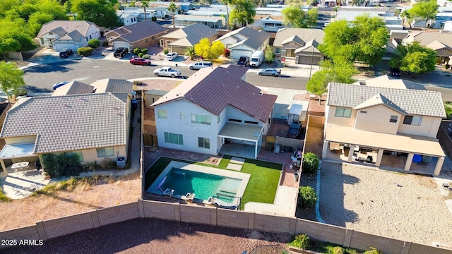 aerial view featuring a residential view