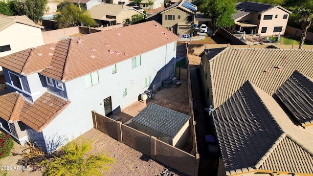 bird's eye view with a residential view
