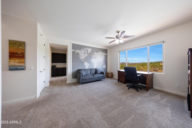 7432 W Bronco Trl, Peoria, AZ 85383 - carpeted office with a ceiling fan and baseboards