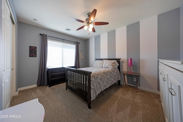 7432 W Bronco Trl, Peoria, AZ 85383 - bedroom with light colored carpet, baseboards, and a ceiling fan