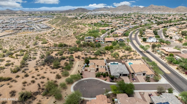 7432 W Bronco Trl, Peoria, AZ 85383 - aerial overview of property's location with mountains and nearby suburban area