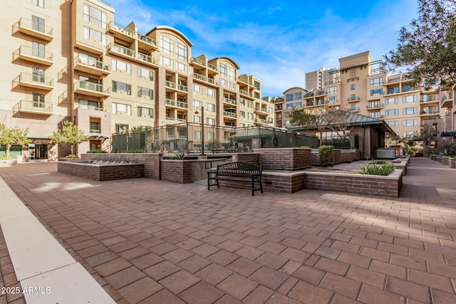 view of community featuring a patio area