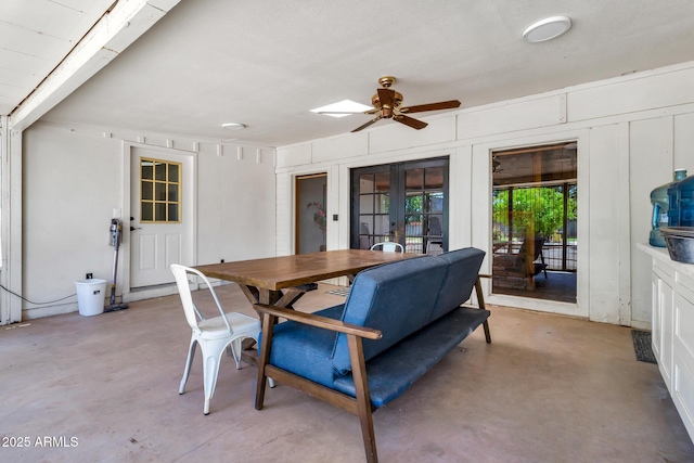 1451 E Brown Rd, Mesa, AZ 85203 - view of patio with a ceiling fan, french doors, and outdoor dining space
