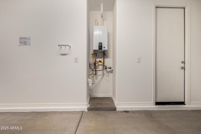 hall with tankless water heater