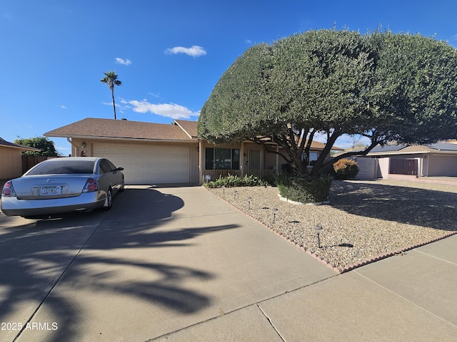 view of front facade featuring a garage