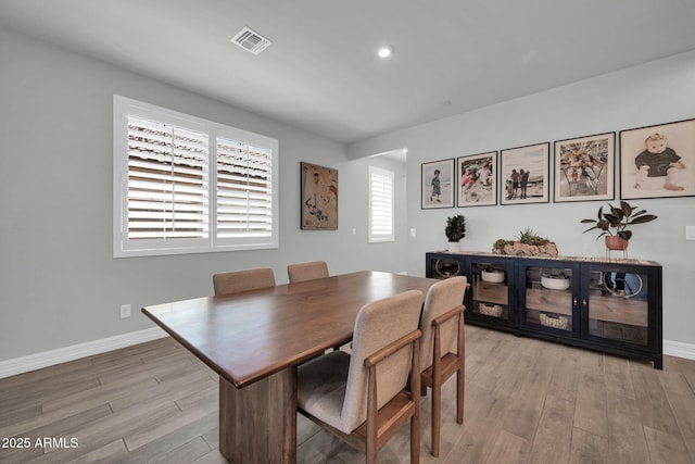 31435 N 130th Ave, Peoria, AZ 85383 - dining space with recessed lighting, light wood-type flooring, visible vents, and baseboards