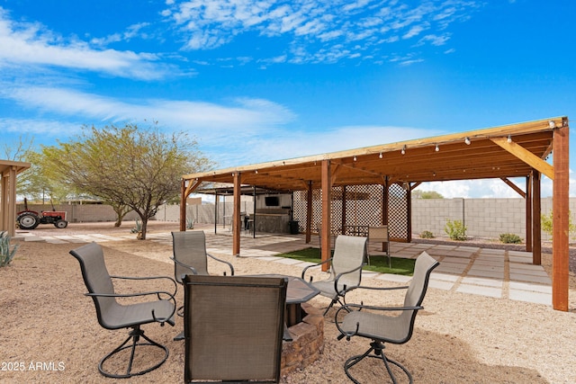 view of patio / terrace with a fenced backyard