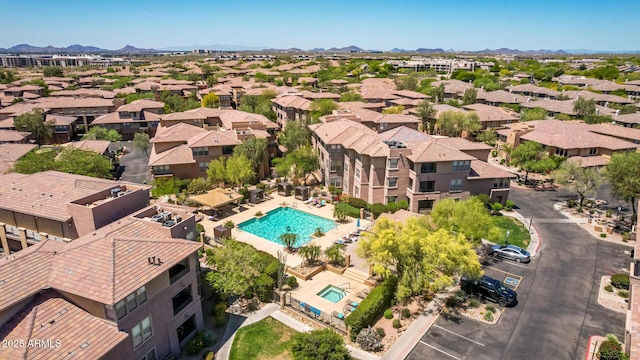 19777 N 76th St Unit 2244, Scottsdale, AZ 85255 - drone / aerial view with a mountain view and a residential view