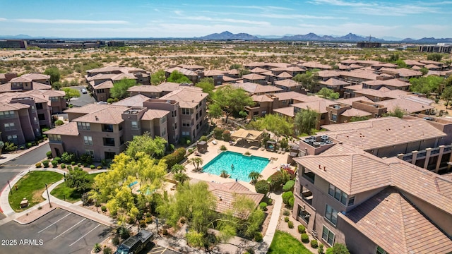 19777 N 76th St Unit 2244, Scottsdale, AZ 85255 - birds eye view of property featuring a residential view and a mountain view