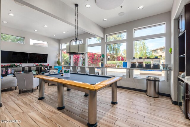 19777 N 76th St Unit 2244, Scottsdale, AZ 85255 - recreation room featuring recessed lighting, wood finish floors, and plenty of natural light