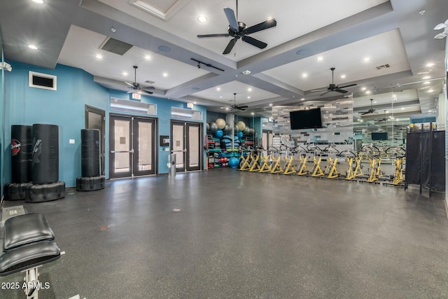 19777 N 76th St Unit 2244, Scottsdale, AZ 85255 - garage featuring visible vents and ceiling fan