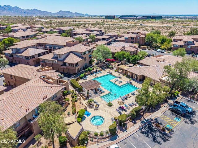 19777 N 76th St Unit 2244, Scottsdale, AZ 85255 - birds eye view of property with a residential view and a mountain view