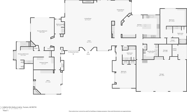 4885 N Via De La Granja, Tucson, AZ 85718 - floor plan / room layout