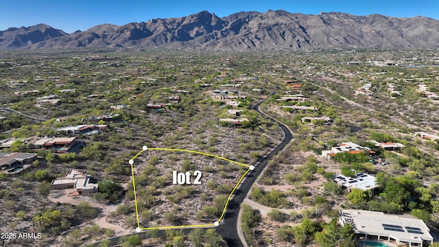4885 N Via De La Granja, Tucson, AZ 85718 - view of property location featuring property boundaries highlighted and a mountain backdrop