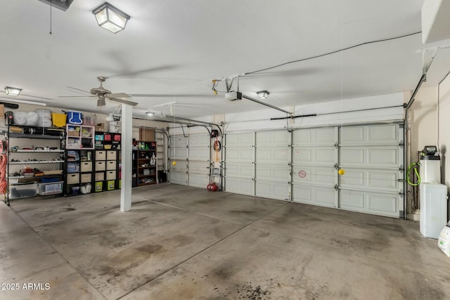 16047 S 14th Dr, Phoenix, AZ 85045 - garage with a garage door opener and a ceiling fan