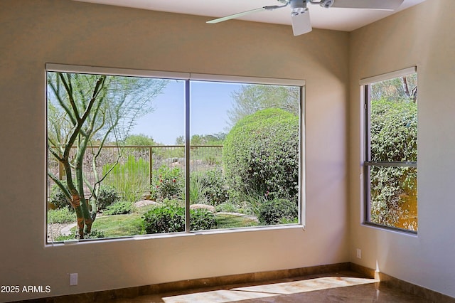 32710 N 71st St, Scottsdale, AZ 85266 - spare room with ceiling fan and baseboards