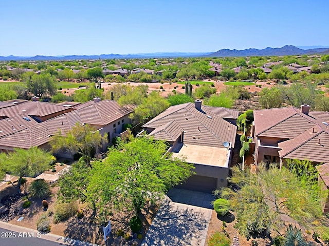 32710 N 71st St, Scottsdale, AZ 85266 - aerial view of residential area with a mountain backdrop