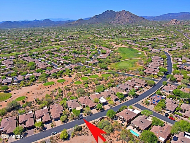 32710 N 71st St, Scottsdale, AZ 85266 - aerial view of residential area with a mountain backdrop and a local golf course