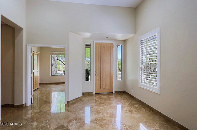 32710 N 71st St, Scottsdale, AZ 85266 - foyer entrance featuring a towering ceiling and marble tiled floors