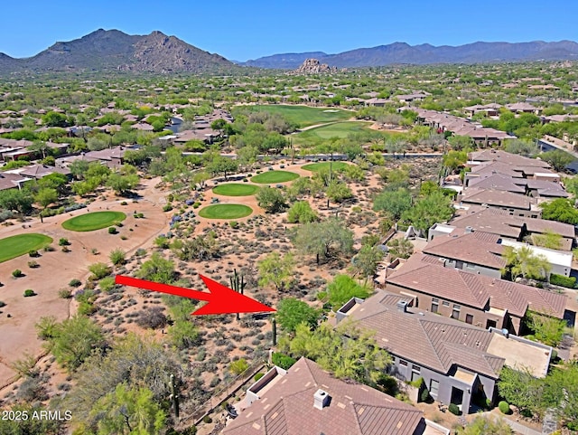 32710 N 71st St, Scottsdale, AZ 85266 - aerial perspective of suburban area featuring mountains and a local golf course