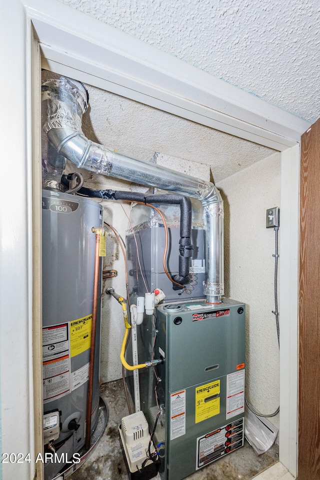 utilities featuring gas water heater