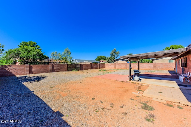 view of yard featuring a patio area