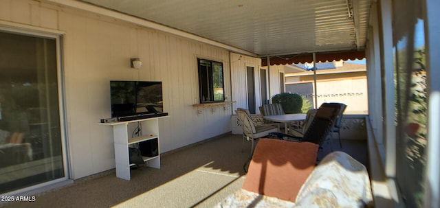 view of sunroom