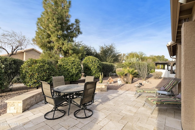 view of patio / terrace with a pergola