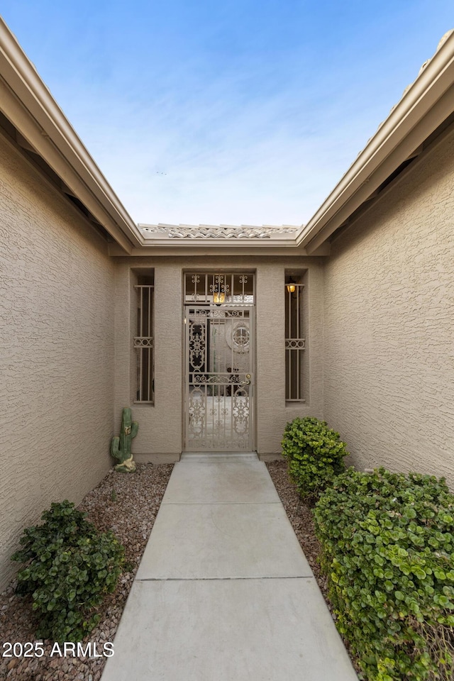 view of doorway to property