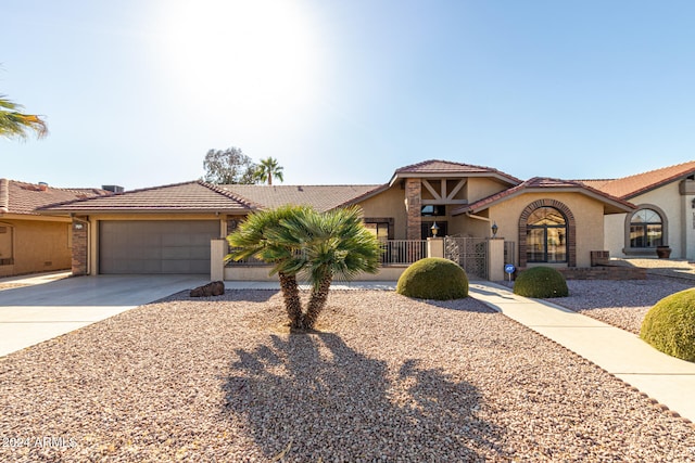 view of front of home featuring a garage