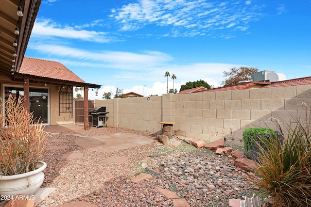 view of yard with a patio