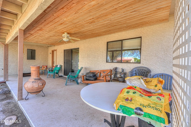 18622 E Via De Arboles, Queen Creek, AZ 85142 - view of patio / terrace featuring ceiling fan