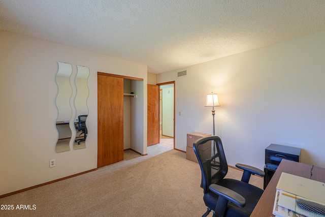 18622 E Via De Arboles, Queen Creek, AZ 85142 - carpeted office with visible vents, baseboards, and a textured ceiling