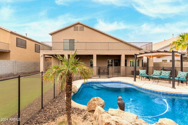 view of pool with a patio area